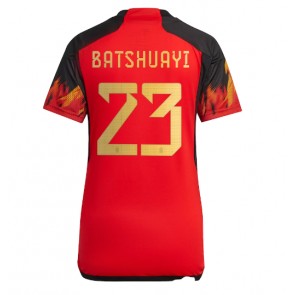 Belgien Michy Batshuayi #23 kläder Kvinnor VM 2022 Hemmatröja Kortärmad